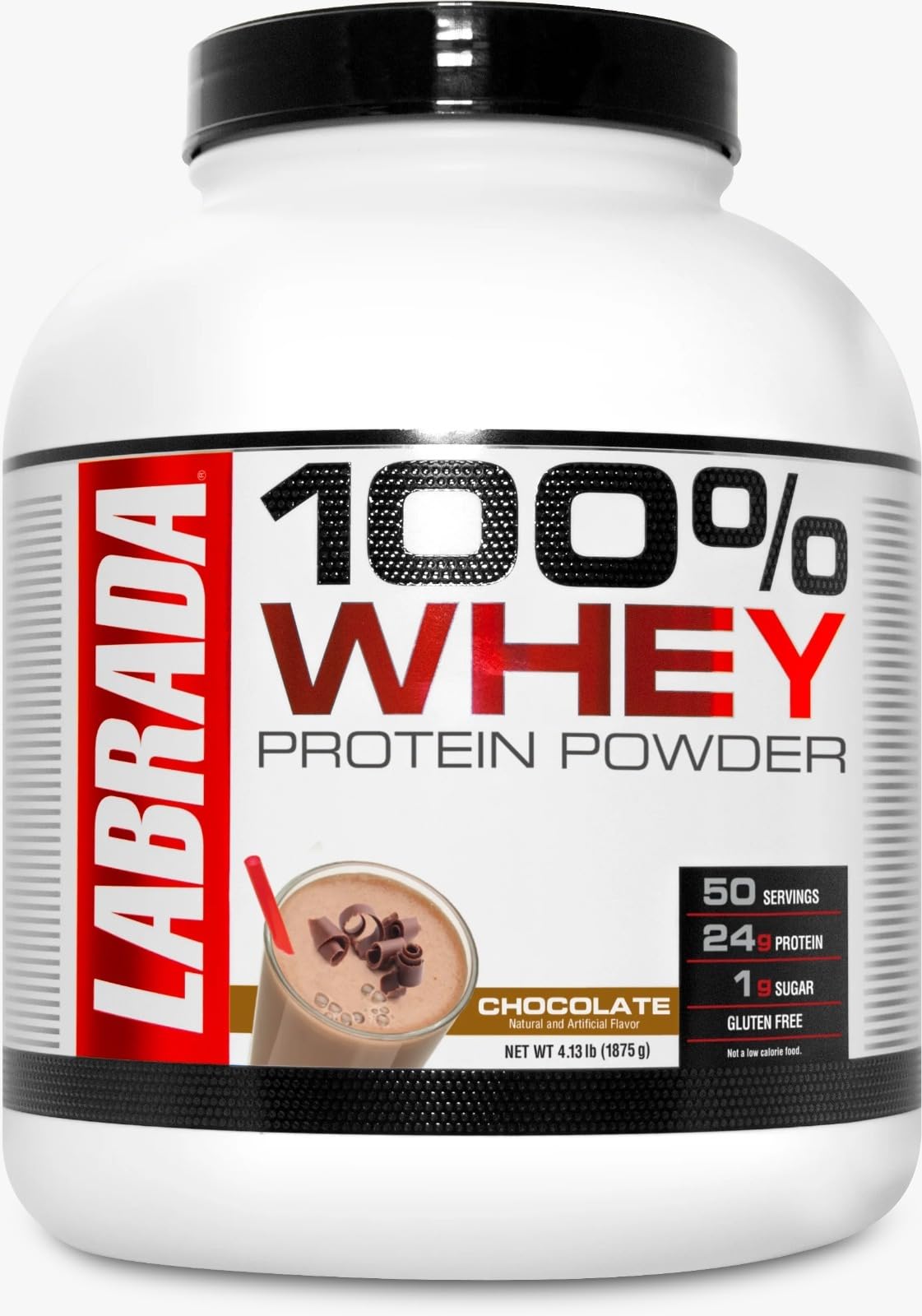 Labrada Nutrition 100% Whey Protein Powder, Strawberry, 4.13 lb