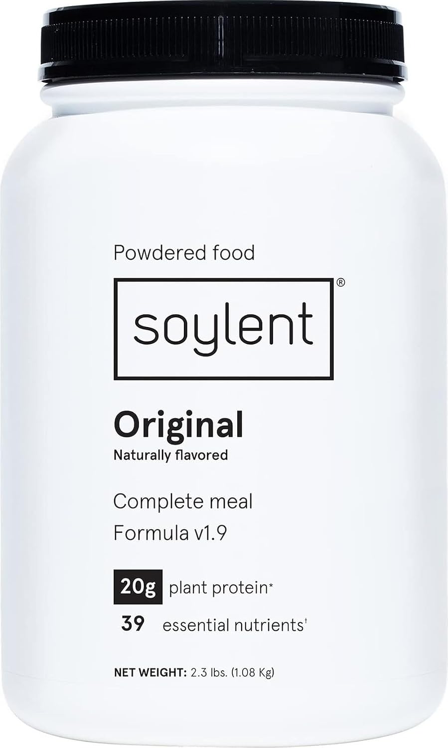 Soylent Complete Nutrition Gluten-Free Vegan Protein Meal Replacement Powder, Original, 36.8 Oz