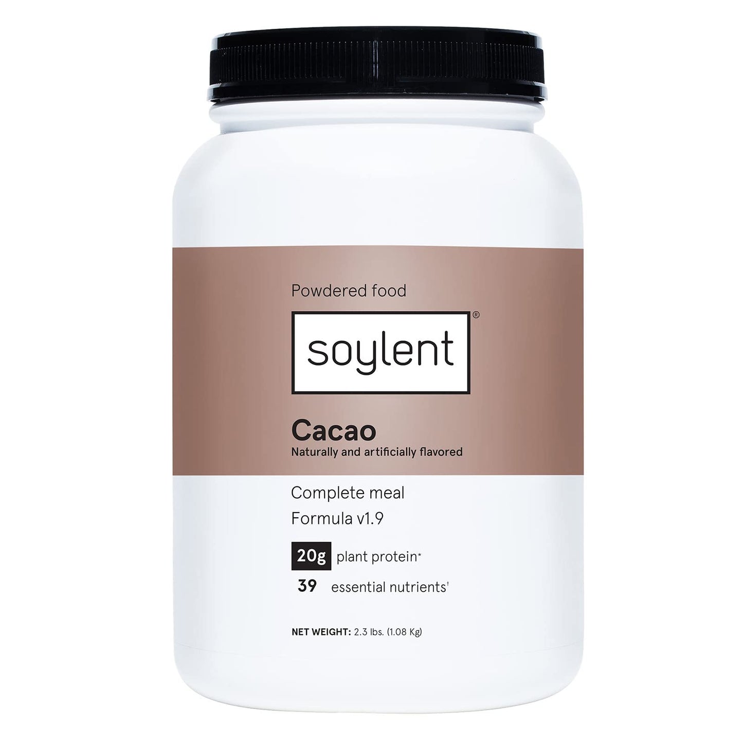 Soylent Complete Nutrition Gluten-Free Vegan Protein Meal Replacement Powder, Original, 36.8 Oz