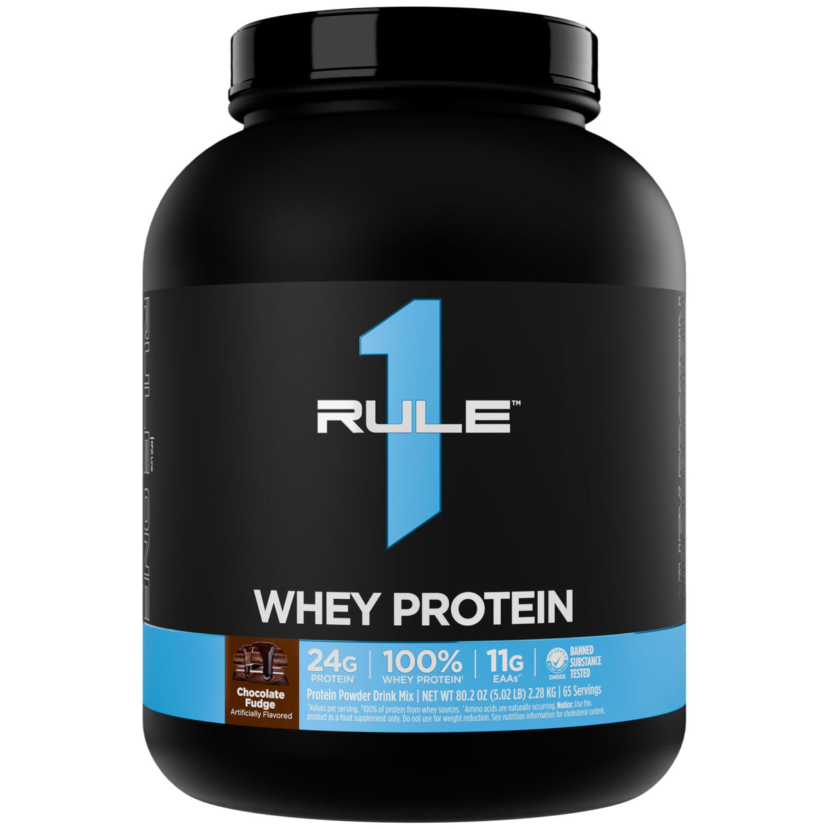 Rule 1 Proteins Whey Protein Powder, Chocolate Fudge, 26 Servings