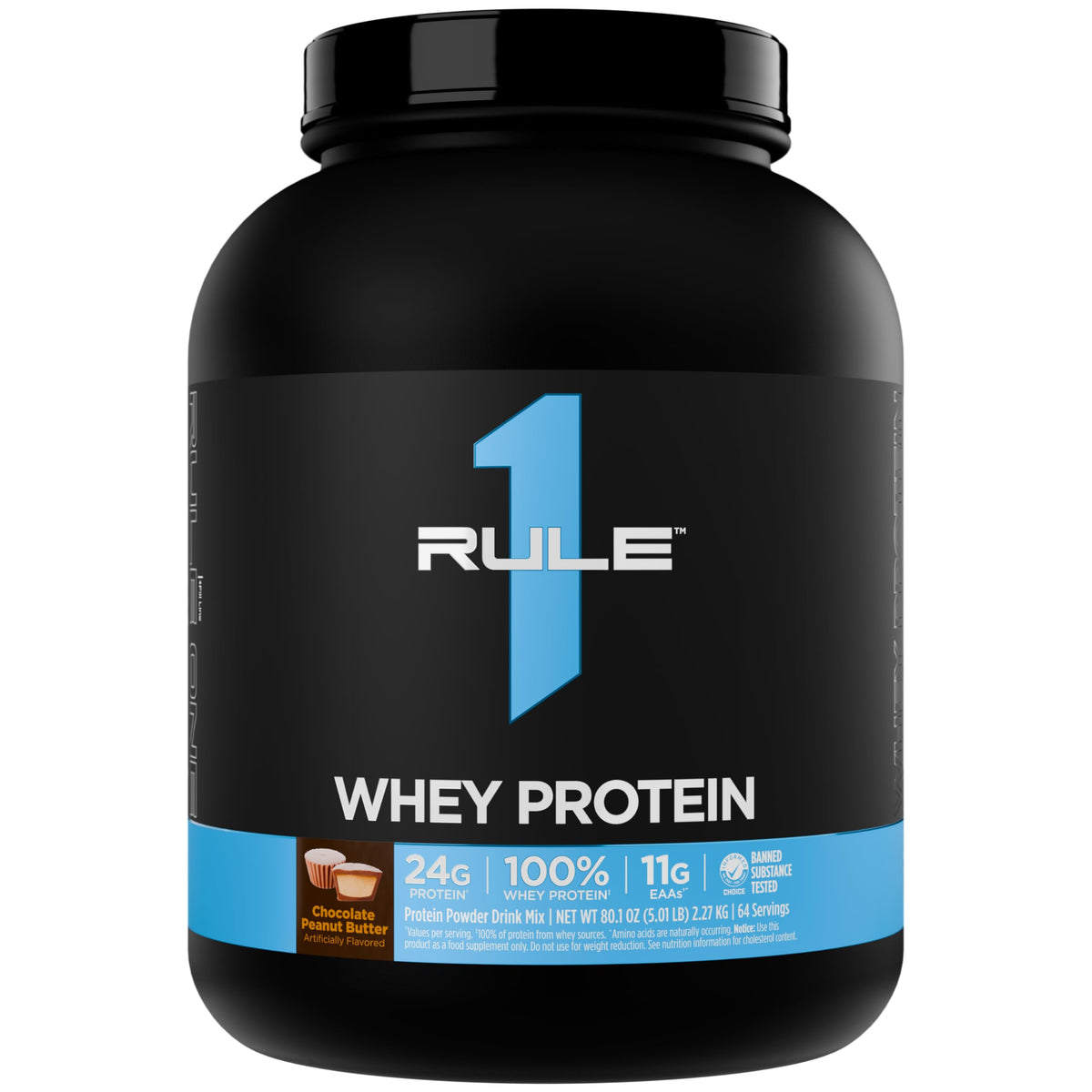 Rule 1 Proteins Whey Protein Powder, Chocolate Fudge, 26 Servings