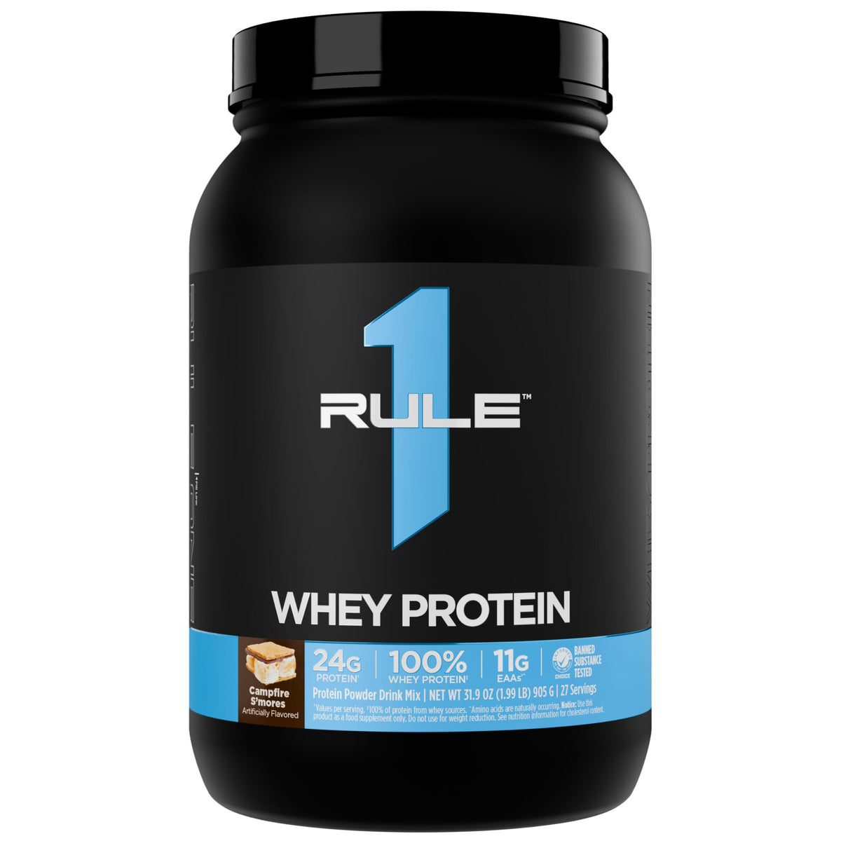 Rule 1 Proteins Whey Protein Powder, Chocolate Fudge, 26 Servings