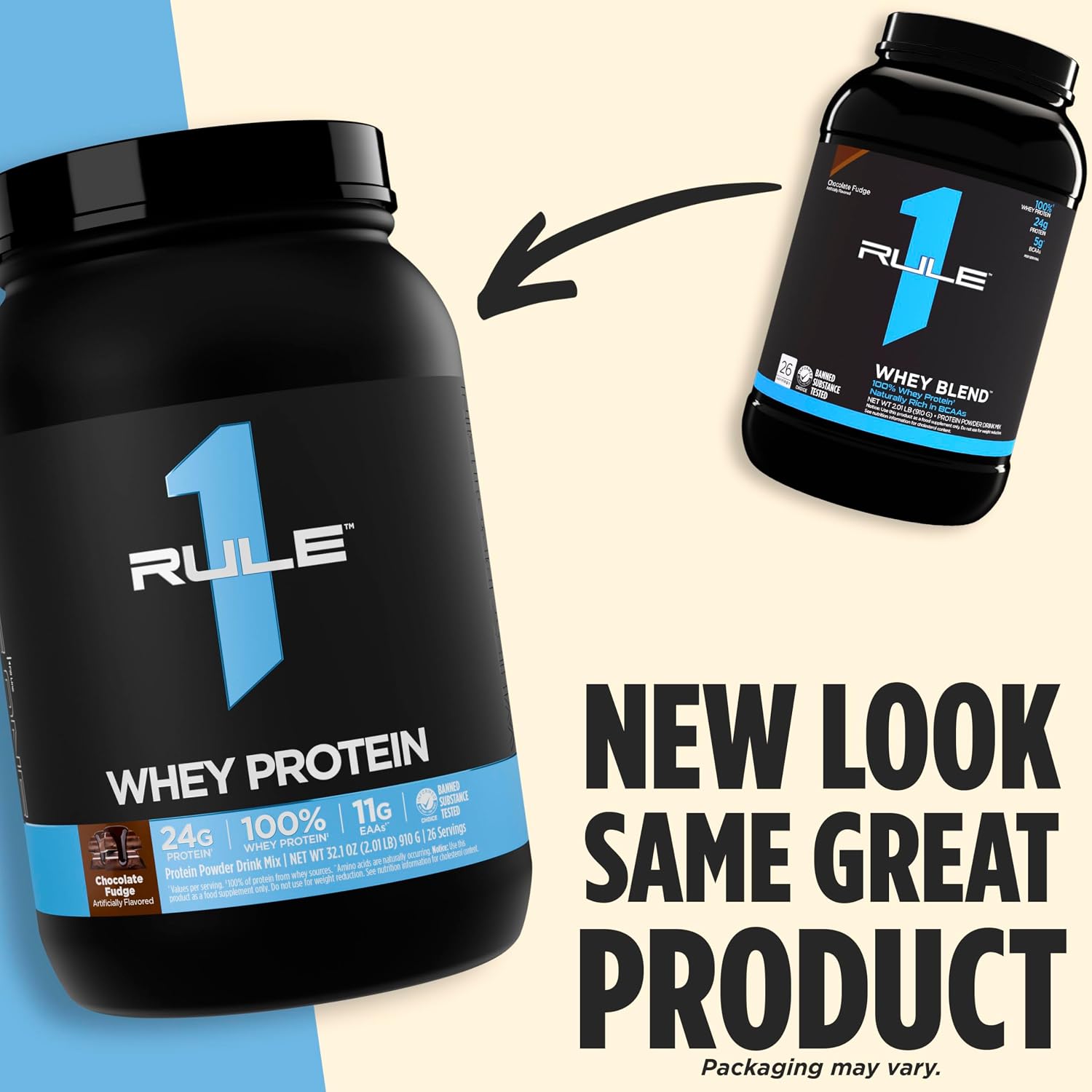 Rule 1 Proteins Whey Protein Powder, Chocolate Fudge, 26 Servings
