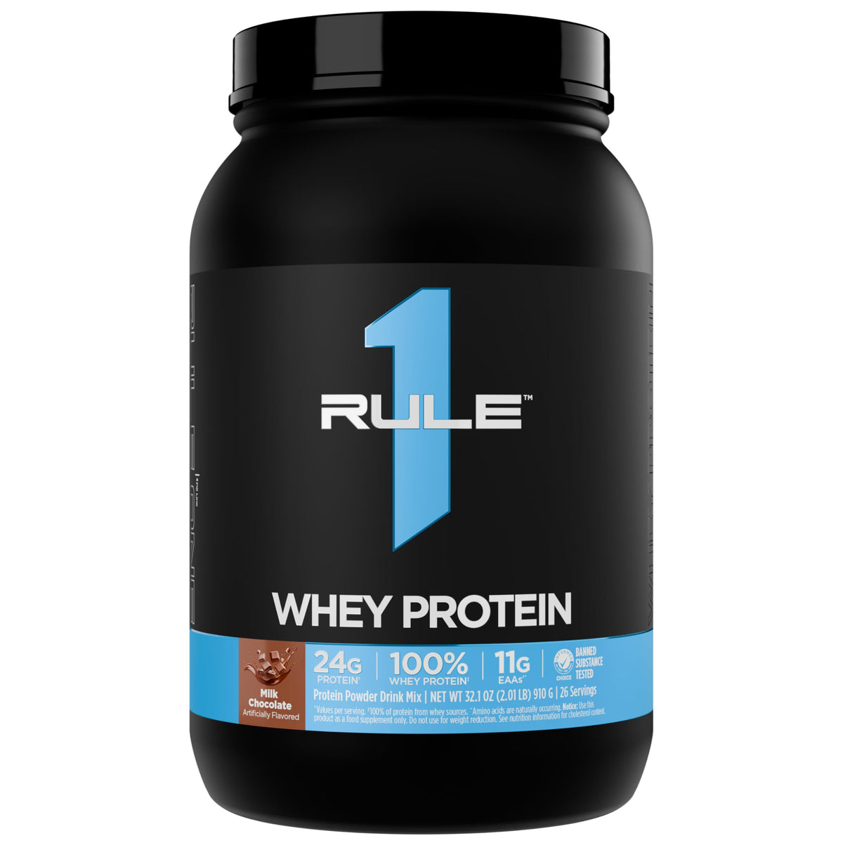 Rule 1 Proteins Whey Protein Powder, Chocolate Fudge, 26 Servings