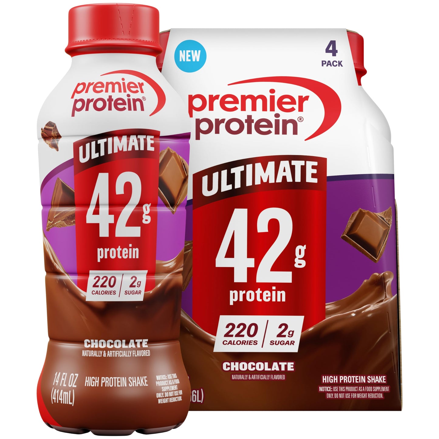 Premier Protein ULTIMATE 42g High Protein Shake, Vanilla, 12 Pack