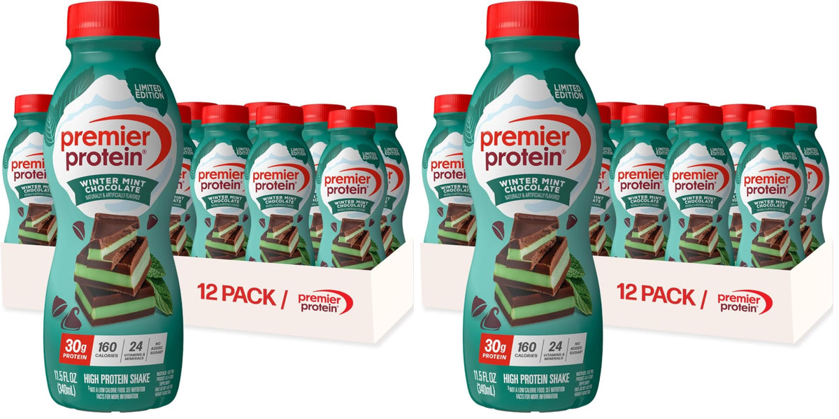 Premier Protein 30g High Protein Shake, Chocolate, 12 Pack | 160 Calories, 24 Vitamins & Minerals, No Added Sugar, Supports Muscle Health, Gluten-Free, 11.5 oz