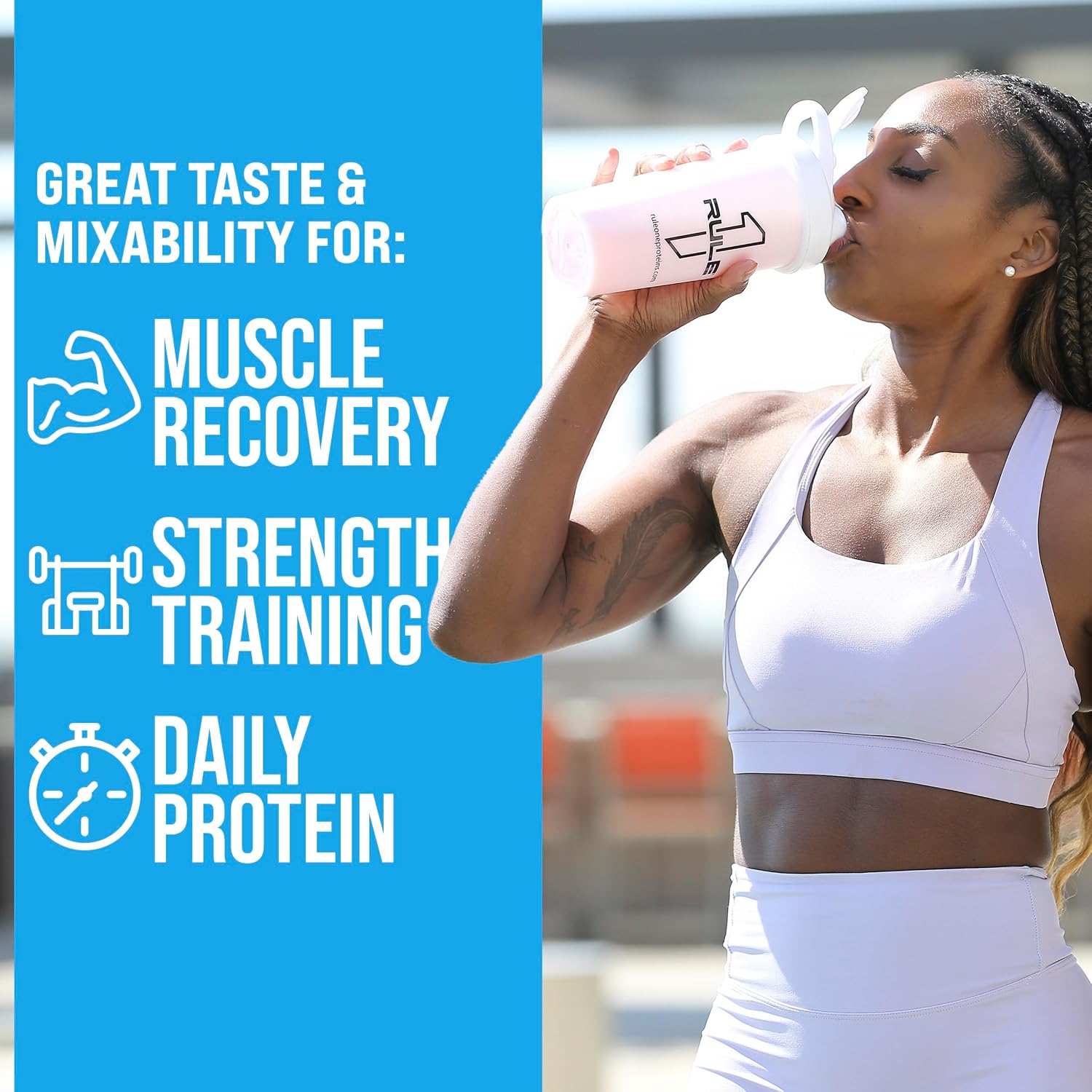Rule 1 Proteins Whey Protein Powder, Chocolate Fudge, 26 Servings