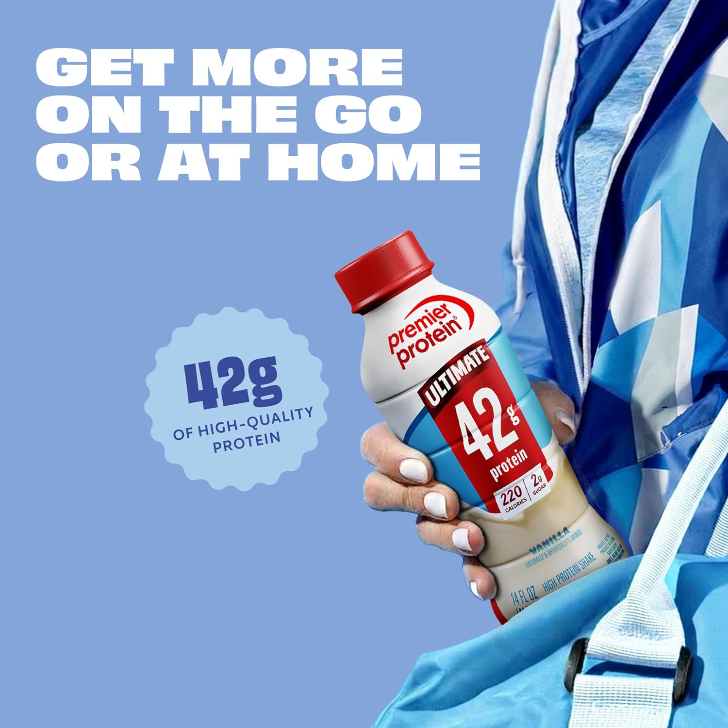 Premier Protein ULTIMATE 42g High Protein Shake, Vanilla, 12 Pack
