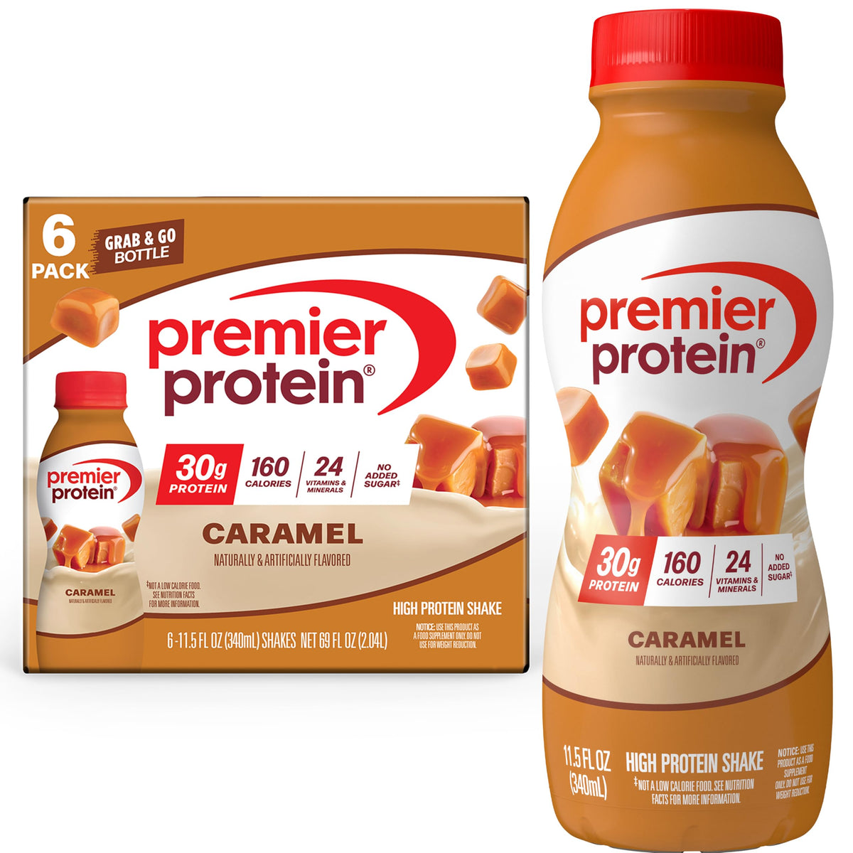 Premier Protein 30g High Protein Shake, Chocolate, 12 Pack | 160 Calories, 24 Vitamins & Minerals, No Added Sugar, Supports Muscle Health, Gluten-Free, 11.5 oz