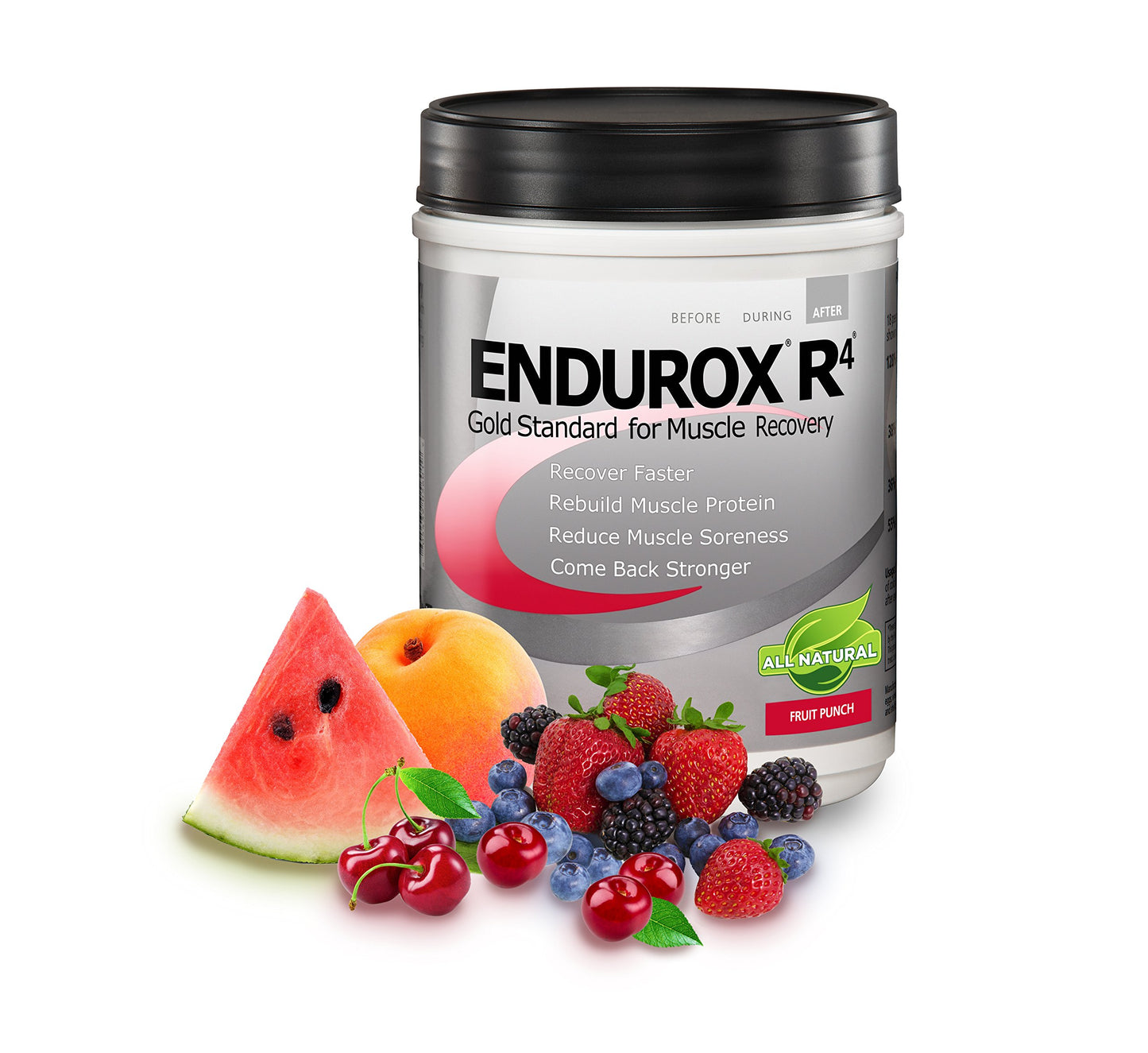 Endurox PacificHealth R4 Recovery Drink Mix, Fruit Punch, 14 Servings | 4 to 1 Carb Protein Ratio Powder with Electrolytes, Glutamine & Antioxidants, Muscle Recovery & Hydration Beverage, Sports
