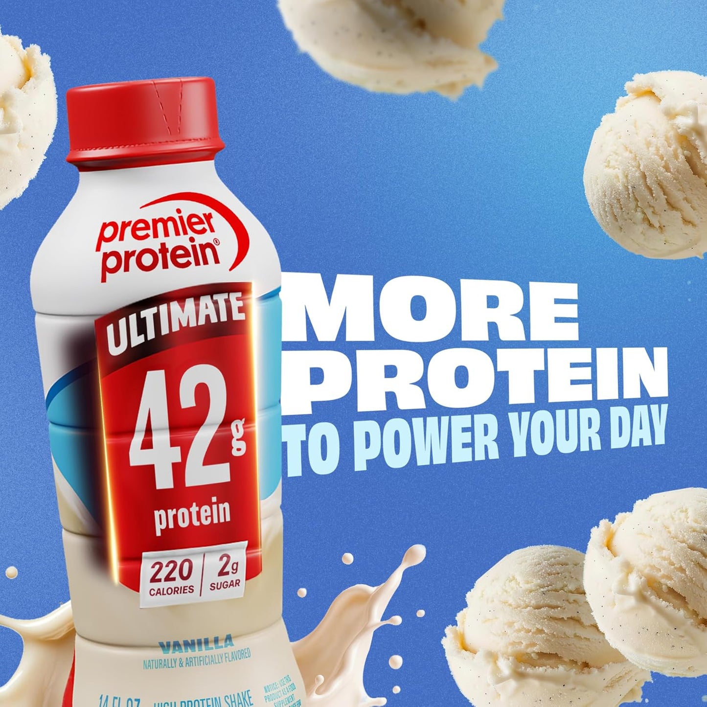 Premier Protein ULTIMATE 42g High Protein Shake, Vanilla, 12 Pack